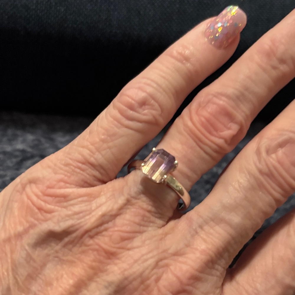 AMETRINE IN STERLING SILVER. Size 8